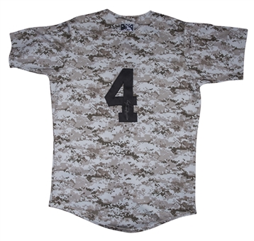 2015 Trevor Story Game Used & Signed Rock Cats Minor League Camouflage Jersey (Beckett)